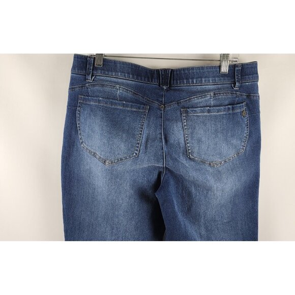 Democracy Jeans Womens Ab Solution 14P Blue Distressed Denim (33X26) - Picture 9 of 11